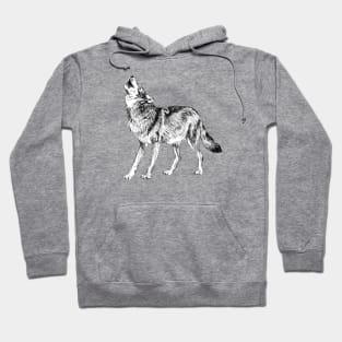 Wolf Print Hoodie